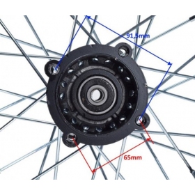 MINI MOTO Galinis ratlankis CROSS R12 x 1,85 Ø12 1vnt. Juodas