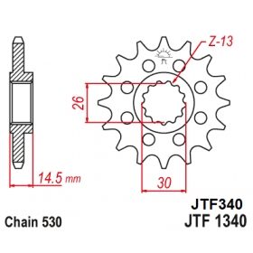 Front sprocket JTF1340 / JTF340