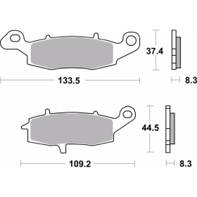 Brembo stabdžių trinkelės Carbon-Ceramic KAWASAKI