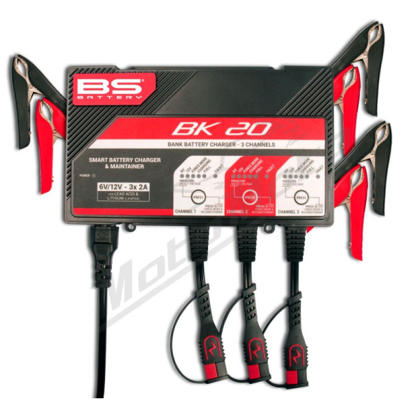 Akumuliatoriaus parkovėjas BS BATTERY SMART 12V 3X2A