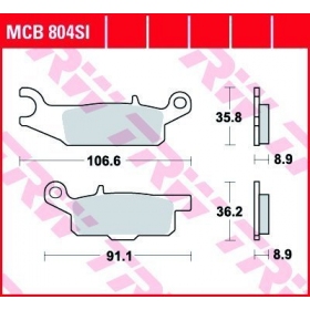 STABDŽIŲ TRINKELĖS TRW MCB804SI OFFROAD