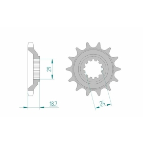 AFAM Steel Standard Front Sprocket 24803 - 630 15 teeth ​​​​​​​KAWASAKI GPZ 1000 RX 1986-1988