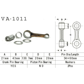 VESRAH Connecting rod Honda ATC / TRX 350 85-89