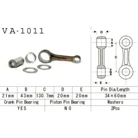 VESRAH Connecting rod Honda ATC / TRX 350 85-89