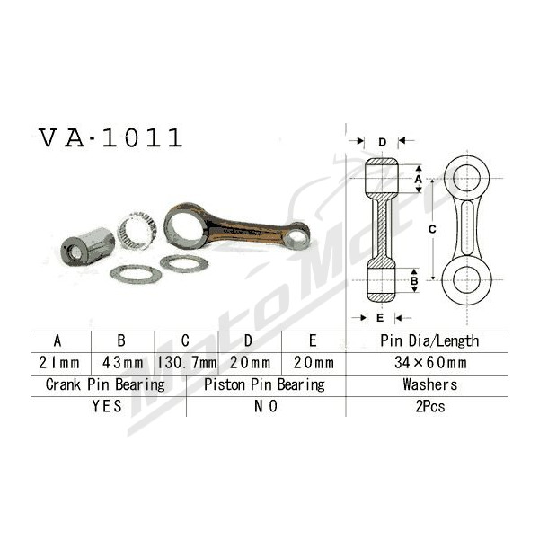 VESRAH Connecting rod Honda ATC / TRX 350 85-89