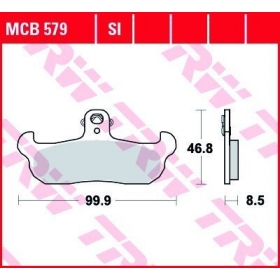 STABDŽIŲ TRINKELĖS TRW MCB579 STANDARD