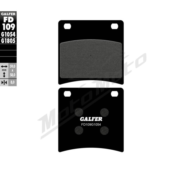 GALFER Semi-Metallic Brake Pads Suzuki GSX 600cc 89-97