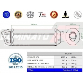 Exhausts kit Dominator HP1 CAGIVA RAPTOR 1000