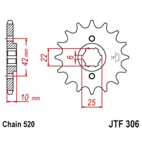 Front sprocket JTF306