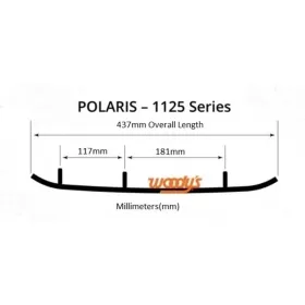 Woodys slidės bėgelis Polaris Assault / Dragon / IQ / Indy / RMK / Titan / Voyageur / WideTrak 550-800 07-25