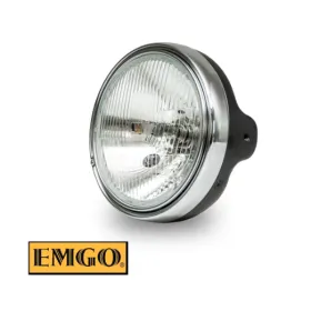 EMGO Universalus priekinis žibintas juodas Ø178mm
