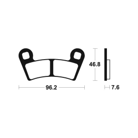 TECNIUM Racing MX/ATV Sintered Metal Brake pads MOR398 Polaris RZR / Ranger / Sportsman / Outlaw 450/800 06-21