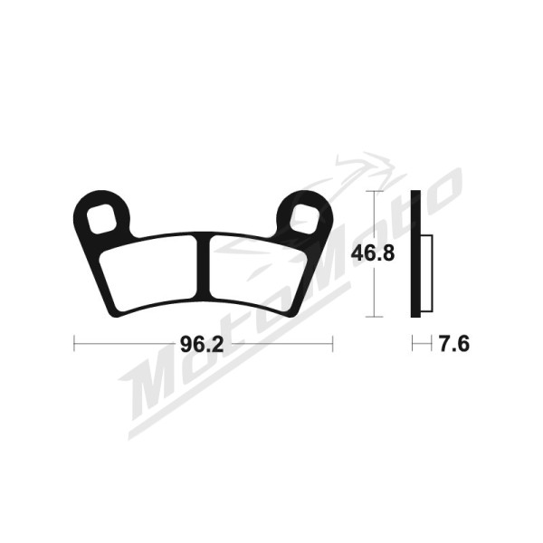 TECNIUM Racing MX/ATV Sintered Metal Brake pads MOR398 Polaris RZR / Ranger / Sportsman / Outlaw 450/800 06-21