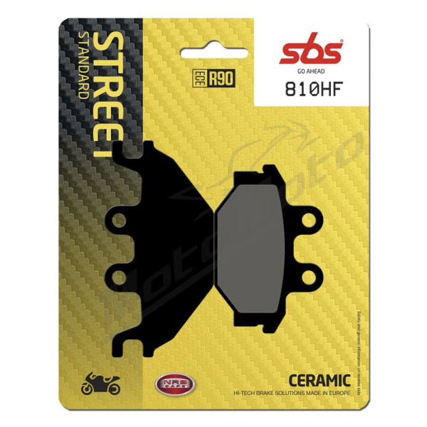 SBS HF Street 810HF Ceramic Organic Brake Pads Arctic Cat / Can Am / Cectek / Kawasaki / Kymco / Yamaha / SYM 125-600cc 04-24