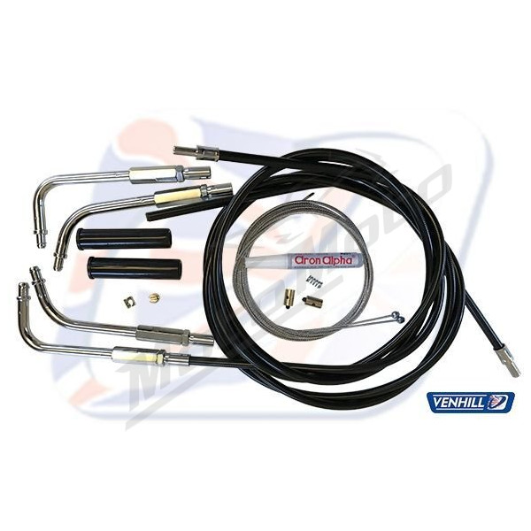 VENHILL Universa Throttle Cable - Pull Cable Black HARLEY DAVIDSON 