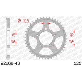 AFAM Steel Standard Rear Sprocket 525