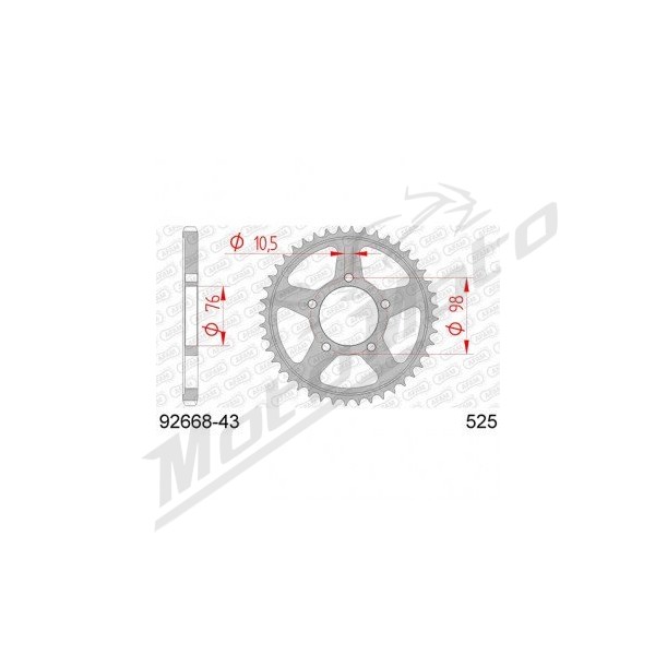 AFAM Steel Standard Rear Sprocket 525