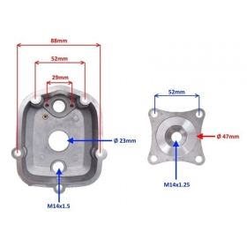 Cylinder head DERBI D50B0 (from 2006y) 70CC / 47MM