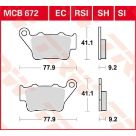 TRW SH Series Sindered Rear Brake Pads Aprilia / BMW / CF Moto / Ducati / Honda / Husqvarna / Indian / KTM / Triumph / Yamaha / Zero 125-1250cc 99-24