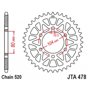 Rear sprocket JTA478 Black