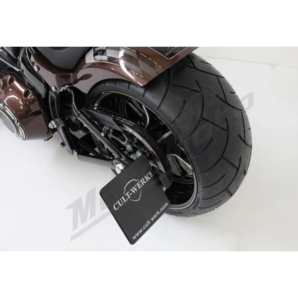 CULT WERK License Plate Holder 180x140mm Harley Davidson FXSB / FXSE 1690-1800cc 2013-2017