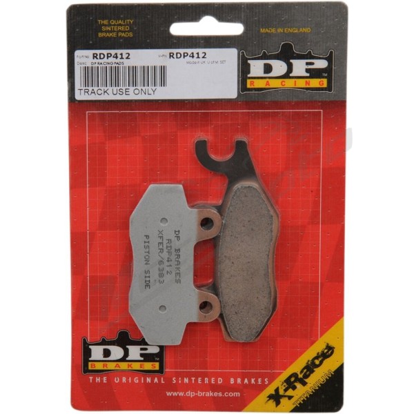 DP BRAKES RDP X-Race Titanium Sintered Brake Pads Benelli / Cagiva / Eton / Honda / Hyosung / Kawasaki / Kymco / MZ / Piaggio / Suzuki / Triumph / Yamaha 125-1200cc 89-22