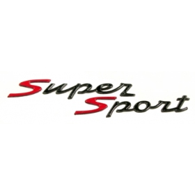 STICKER/BADGE VESPA OEM GTS SUPERSPORT 125-300cc 2008-2018 CHROME (117x25mm)
