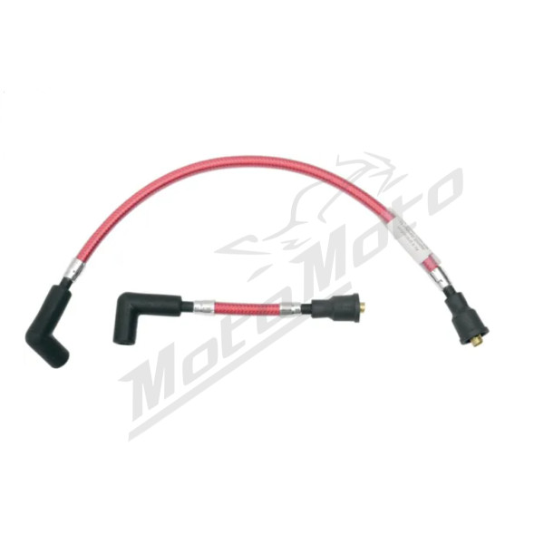 MAGNUM SHIELDING Spark Plug Wires Red Harley Davidson FLH / FLSC / FLSTF / FXDS / FXDWG / FXWG 1200/1340 77-99