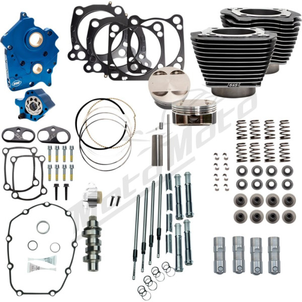 S&S CYCLE 128" Power Package for 114"/117" Oil Cooled M8 Harley Davidson FLFBS / FLH / FLHCS 1868-1977cc 18-25