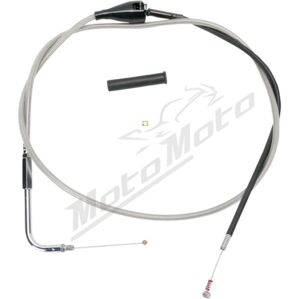 DRAG SPECIALTIES Stainless Braided Idle Cable Harley Davidson FLHR / FLHRC / FLHRCI / FLHRI / FLHRS 1450-1800cc 02-07