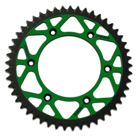 PBR Twin Color Aluminium Rear Sprocket 489 - 520 KAWASAKI KDX / KLX / KX / SUZUKI RM-Z 200-500cc 1981-2024