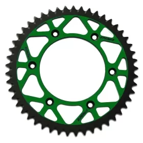 PBR Twin Color Aluminium Rear Sprocket 489 - 520 KAWASAKI KDX / KLX / KX / SUZUKI RM-Z 200-500cc 1981-2024