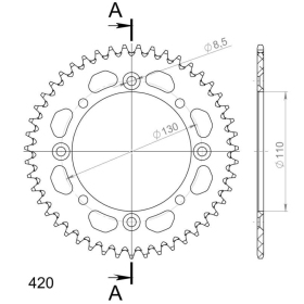 Supersprox Alu Rear sprocket 47t Black 