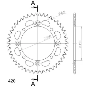 Supersprox Alu Rear sprocket 47t Black 