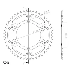 Supersprox Stealth Rear sprocket Gold 49