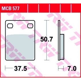 STABDŽIŲ TRINKELĖS TRW MCB577 STANDARD