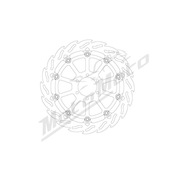 MOTO-MASTER Flame Racing Front Left Floating Brake Disc Moto Guzzi Audace / California / Eldorado / MGX-21 1400 13-20