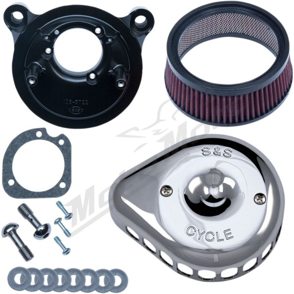 S&S CYCLE Mini Teardrop Stealth Air Cleaner Kit Harley Davidson FLD / FLHR / FLHRC 1450-1690cc 01-17