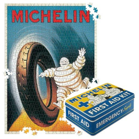 TIN BOX L PUZZLE MICHELIN WAVING BIBENDUM 2 68x48cm