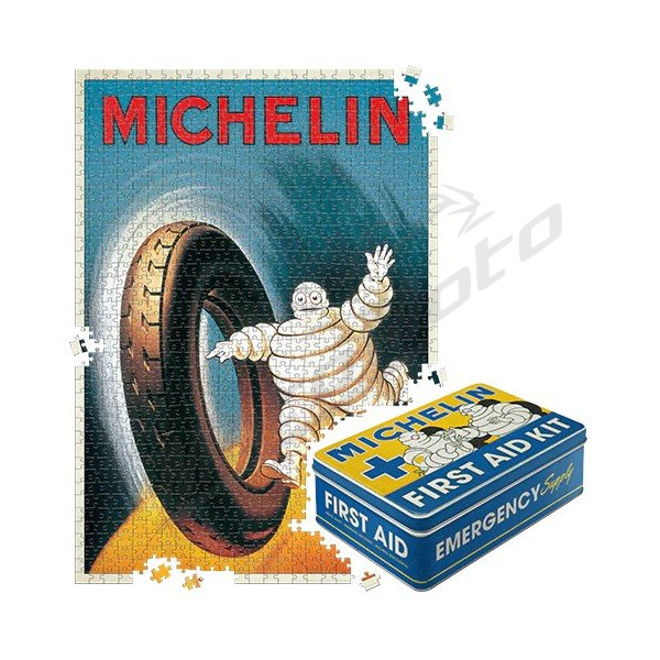 TIN BOX L PUZZLE MICHELIN WAVING BIBENDUM 2 68x48cm