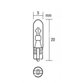 Lemputė T5 12V/1.2W