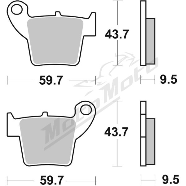 SBS HF Street 777HF Ceramic Organic Brake Pads Fantic / Migelli 125cc 09-22