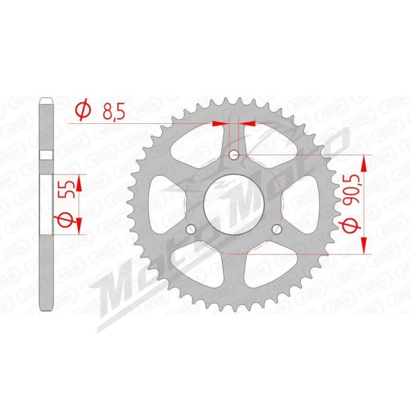AFAM Steel Standard Rear Sprocket 420 47 teeth