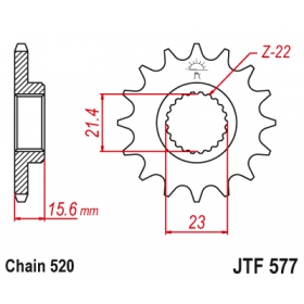 Priekinė žvaigždutė JTF577RB