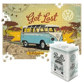TIN BOX L PUZZLE VW LET`S GET LOST 2 68x48cm