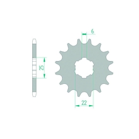 AFAM Steel Standard Front Sprocket 20100 - 420 14-16 teeth ​​​​​​​HONDA NSR / MTX 50cc 84-89