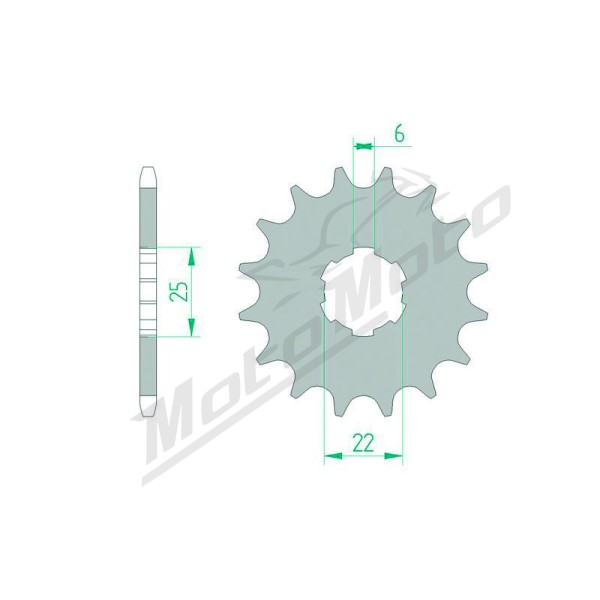 AFAM Steel Standard Front Sprocket 20100 - 420 14-16 teeth ​​​​​​​HONDA NSR / MTX 50cc 84-89