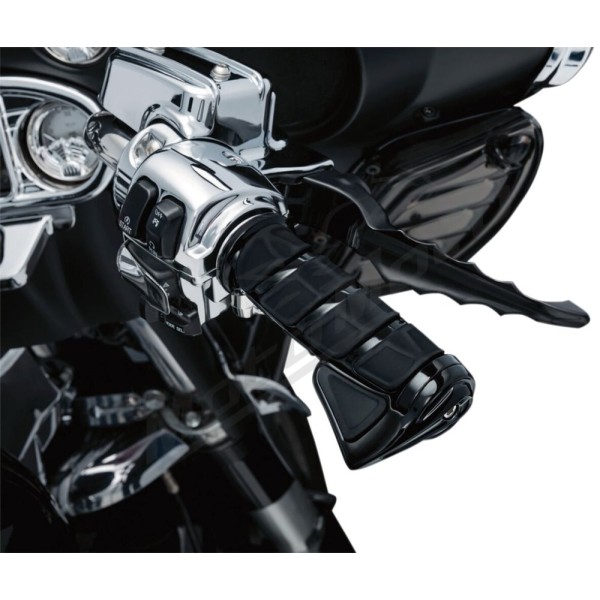 KURYAKYN Kinetic Black Grips Ø25.4mm Harley Davidson FLDE / FLFB / FLHT / FXBR / FXST 1750/1923 18-24