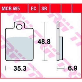 BRAKE PADS TRW MCB695 STANDARD