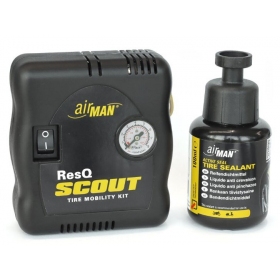 Mini air compressor AIRMAN 12V RESQ SCOUT + 100 ML TIRE SEALANT